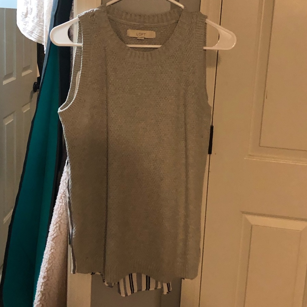 Loft Mixed Media Sweater Tank